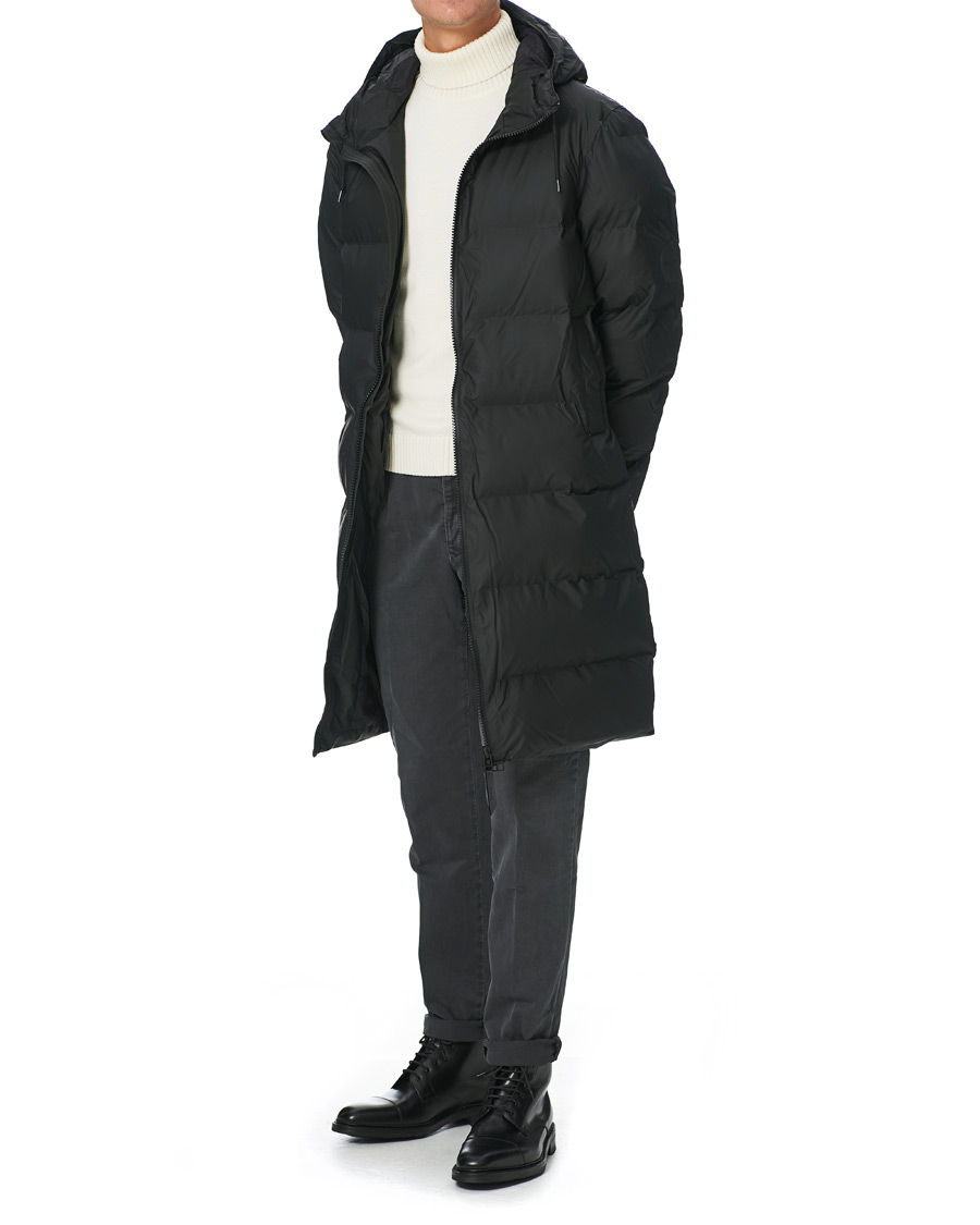Heren | Jassen | RAINS | Waterproof Long Puffer Jacket Black