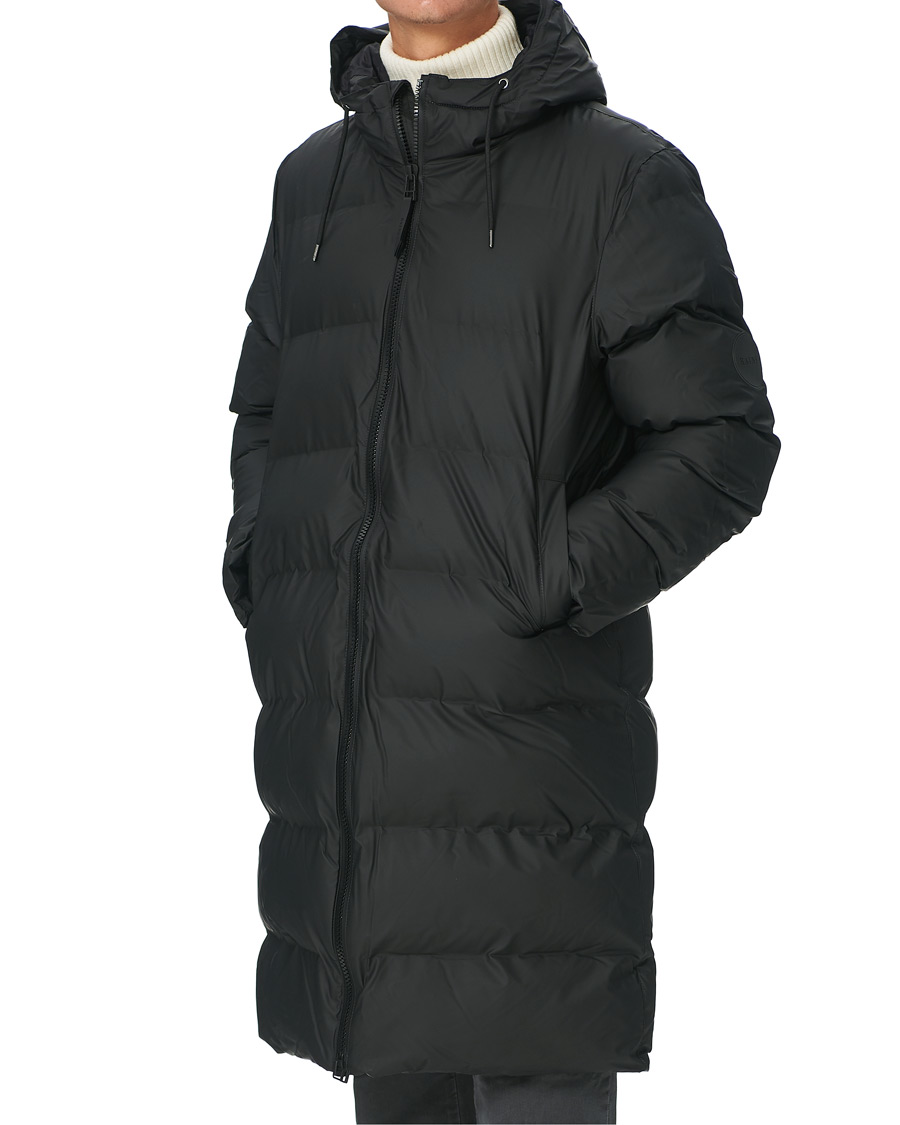 Heren | Jassen | RAINS | Waterproof Long Puffer Jacket Black