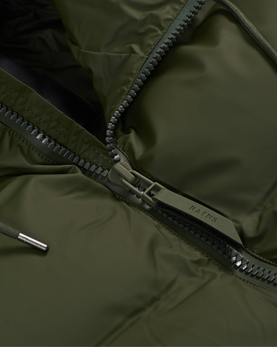 Heren | Jassen | RAINS | Waterproof Long Puffer Jacket Green