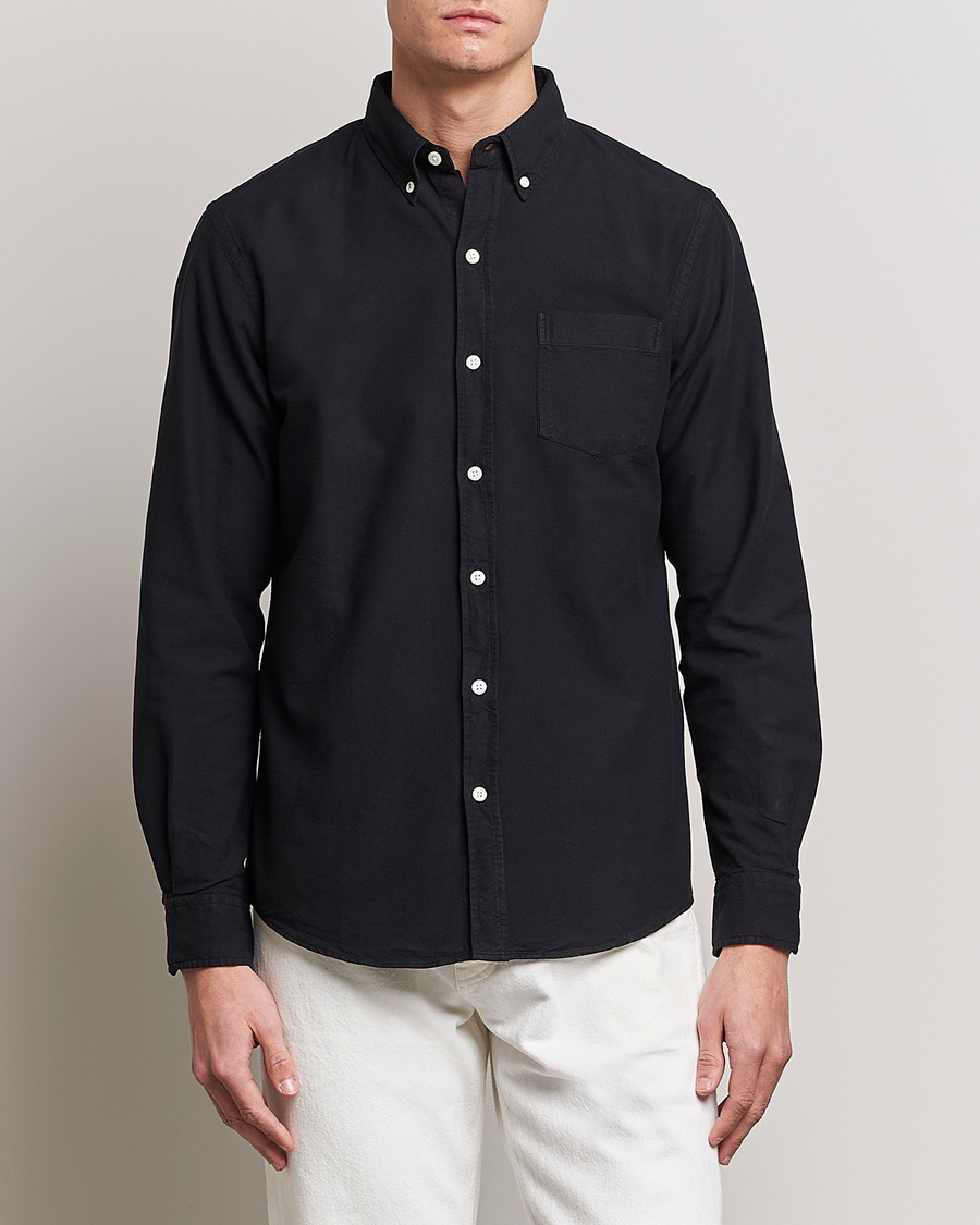 Heren | Onder de 100 | Colorful Standard | Classic Organic Oxford Button Down Shirt Deep Black