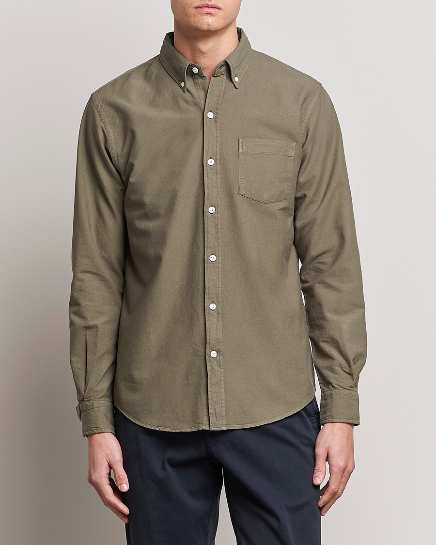 Heren | Basics | Colorful Standard | Classic Organic Oxford Button Down Shirt Dusty Olive