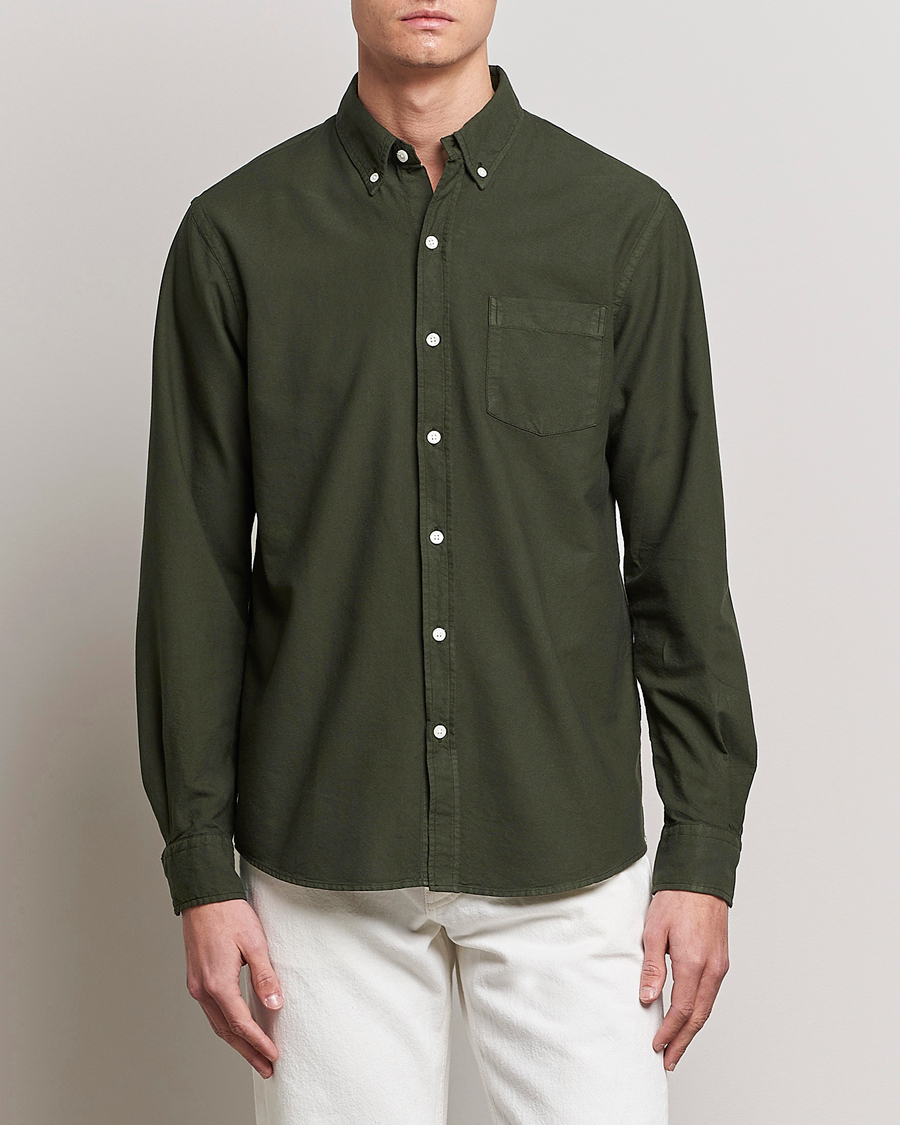 Heren | Overhemden | Colorful Standard | Classic Organic Oxford Button Down Shirt Hunter Green