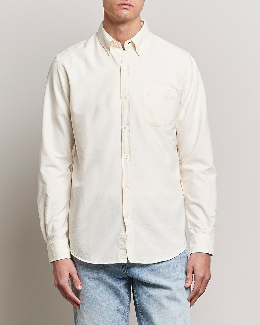 Heren | Overhemden | Colorful Standard | Classic Organic Oxford Button Down Shirt Ivory White