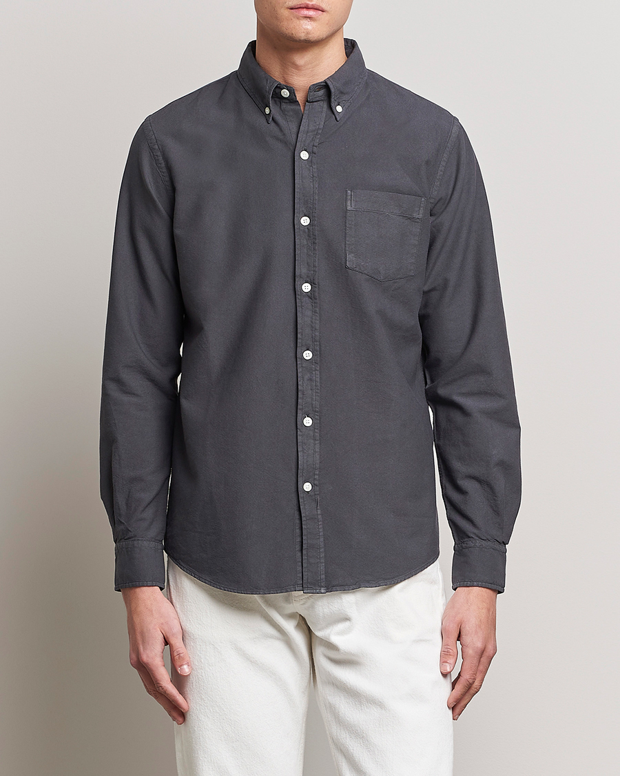 Heren | Contemporary Creators | Colorful Standard | Classic Organic Oxford Button Down Shirt Lava Grey