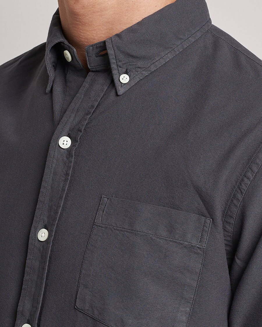 Heren | Overhemden | Colorful Standard | Classic Organic Oxford Button Down Shirt Lava Grey
