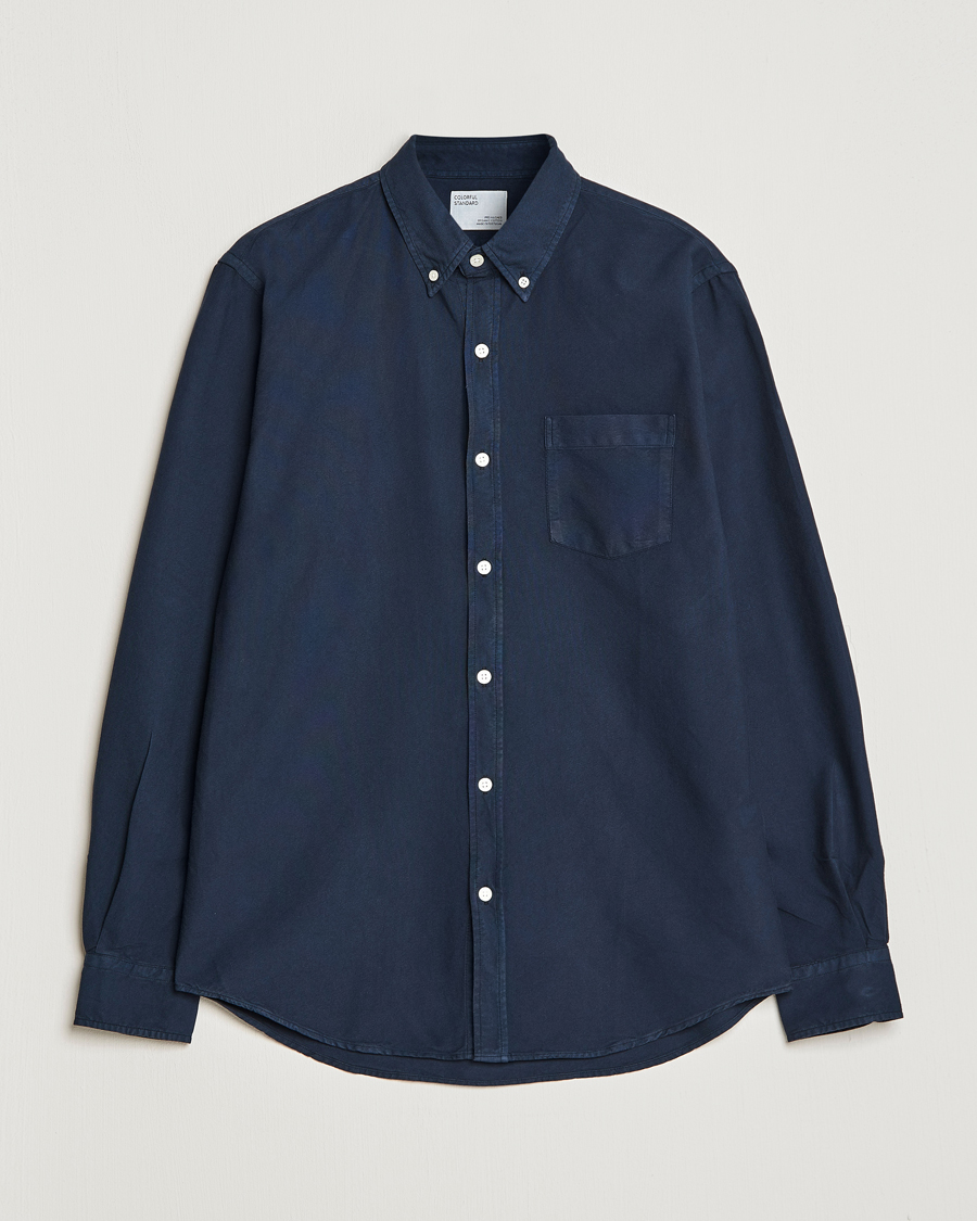 Heren | Overhemden | Colorful Standard | Classic Organic Oxford Button Down Shirt Navy Blue