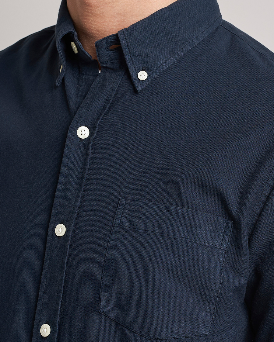 Heren | Overhemden | Colorful Standard | Classic Organic Oxford Button Down Shirt Navy Blue