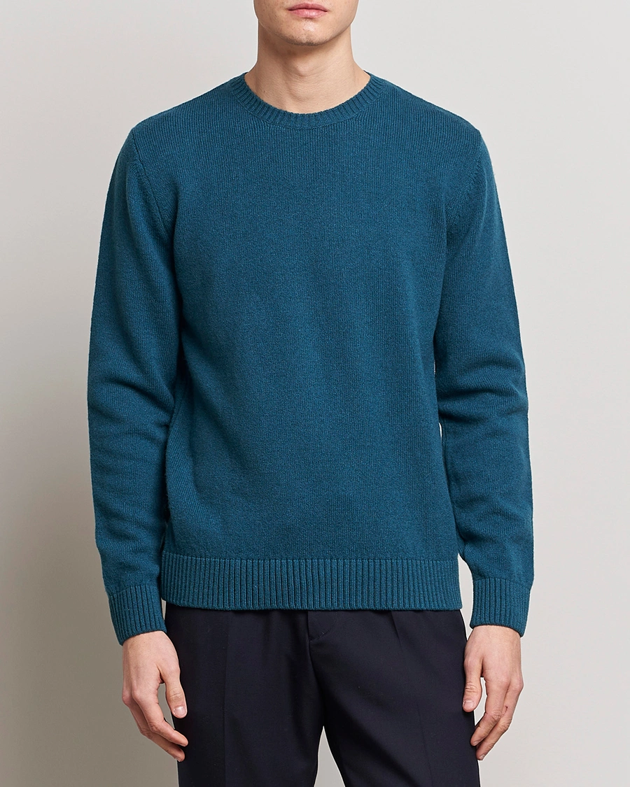 Heren |  | Colorful Standard | Classic Merino Wool Crew Neck Ocean Green