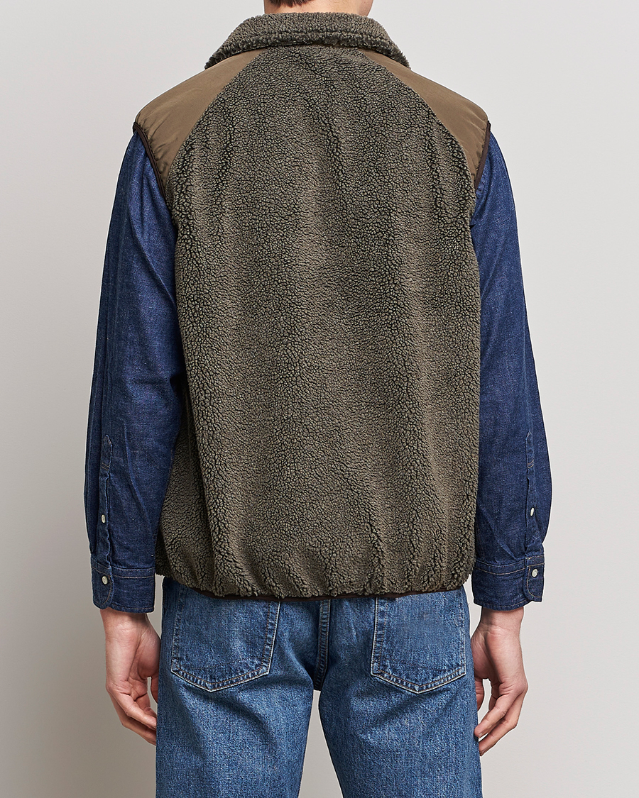 Heren | Jassen | orSlow | Boa Fleece Vest Army Green