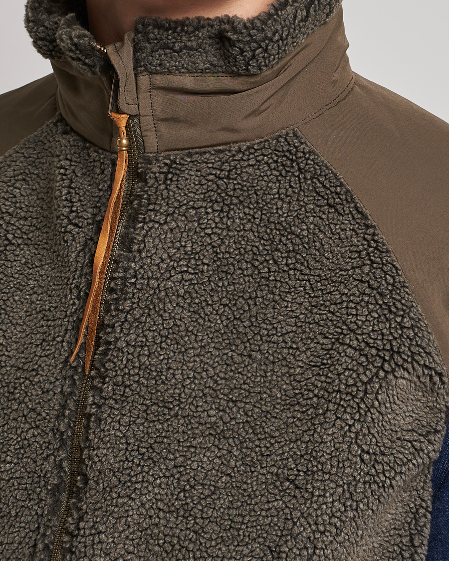 Heren | Jassen | orSlow | Boa Fleece Vest Army Green