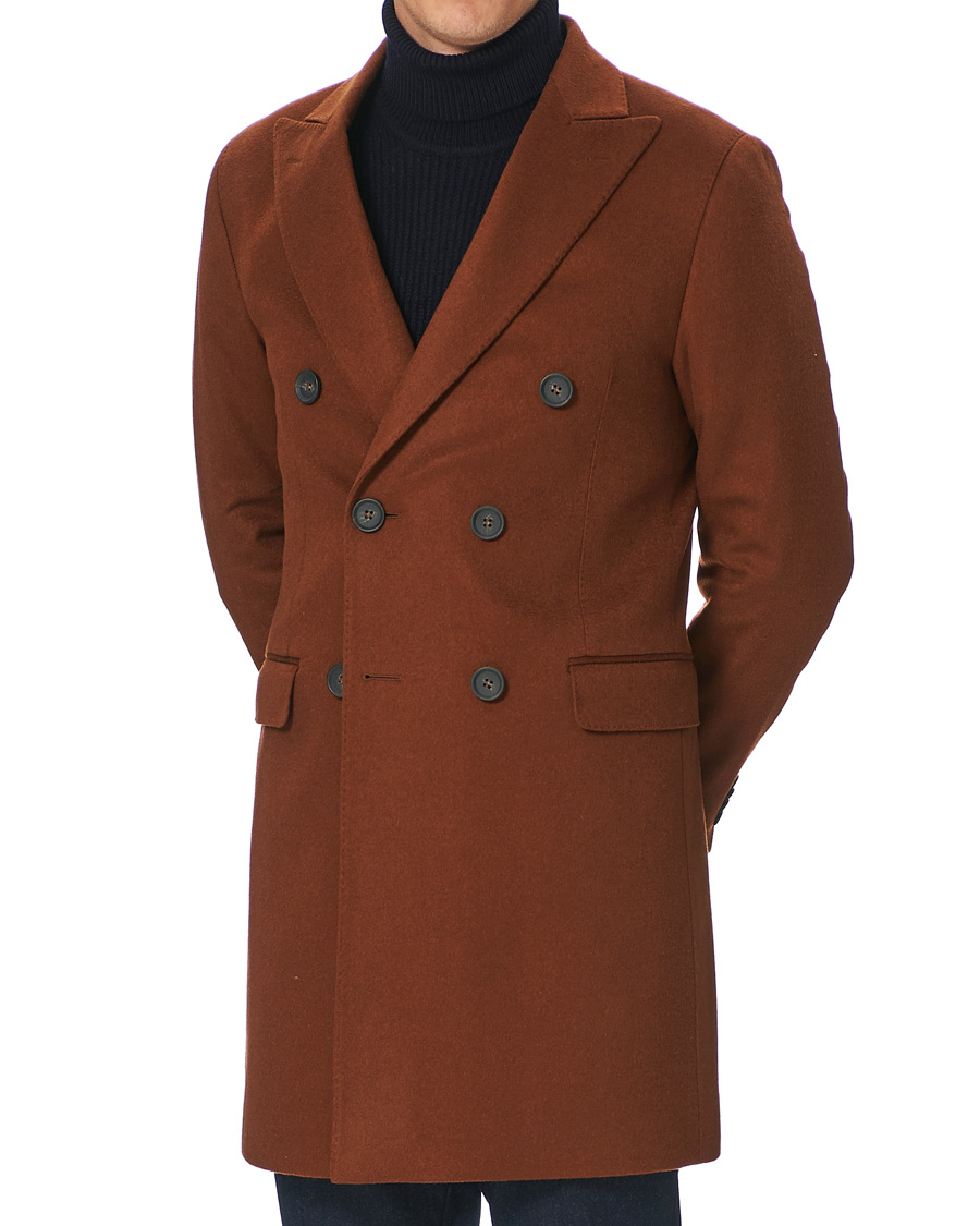 Heren | Jassen | Oscar Jacobson | Sebastian Double Breasted Cashmere Coat Camel