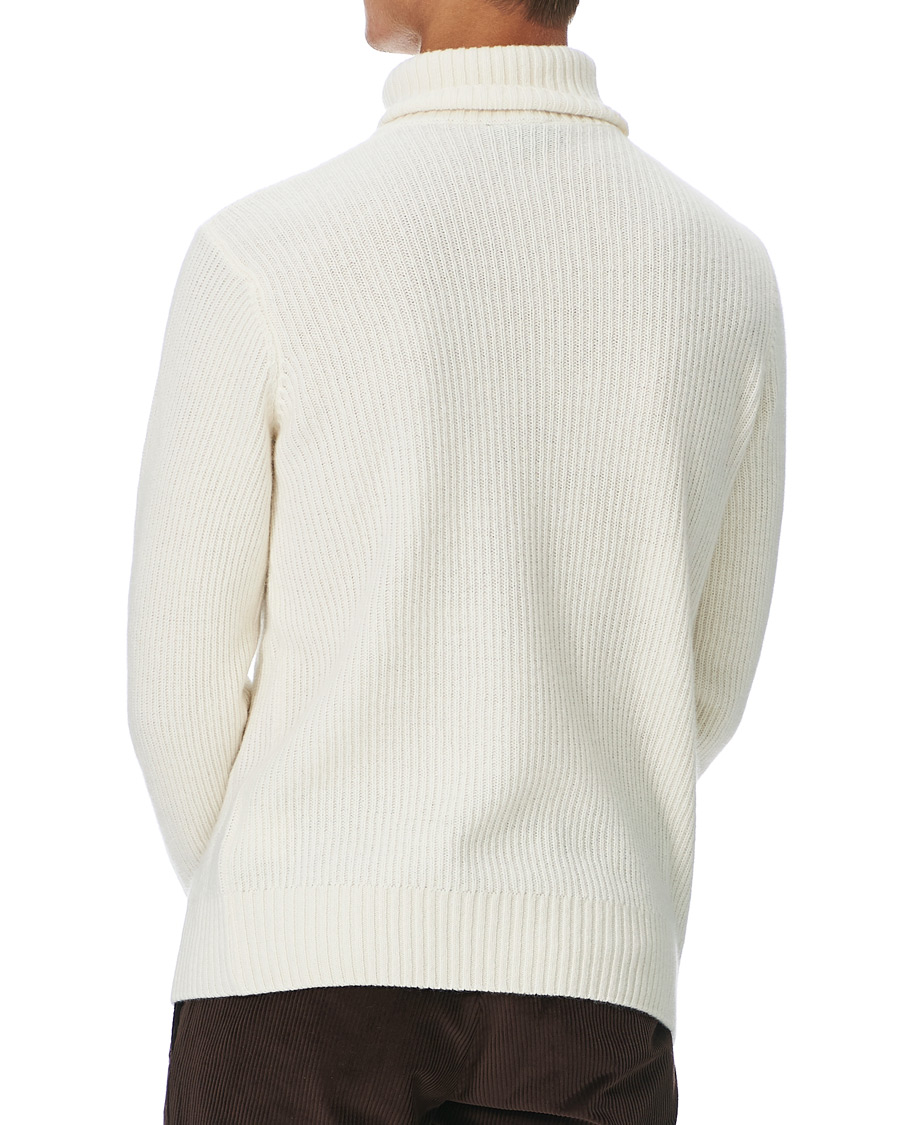 Heren | Truien | Oscar Jacobson | Samir Wool/Cashmere Cable Rollneck Creme