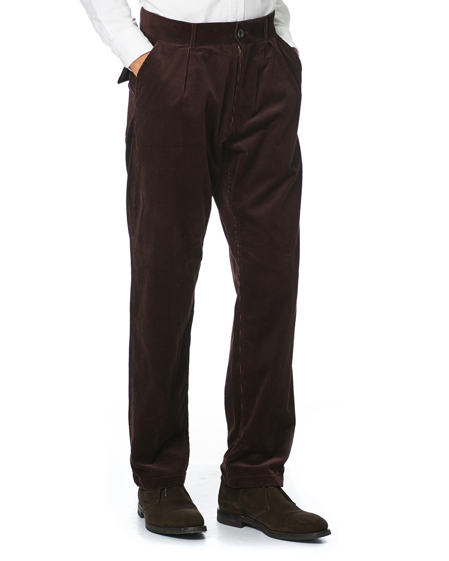 Heren | Broeken | Private White V.C. | Pocket Corduroy Trousers Chocolate