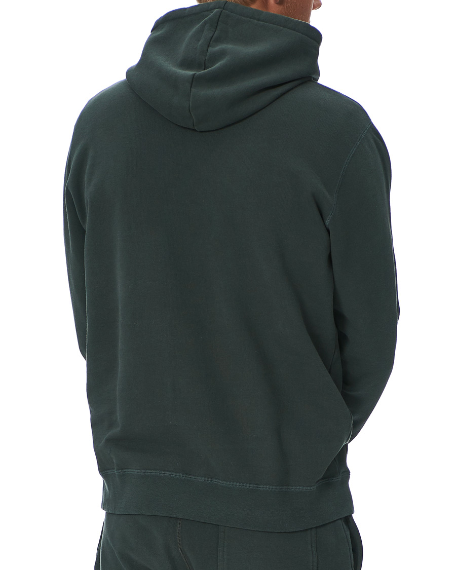 Heren | Truien | Sunspel | Loopback Hoodie Forest Green
