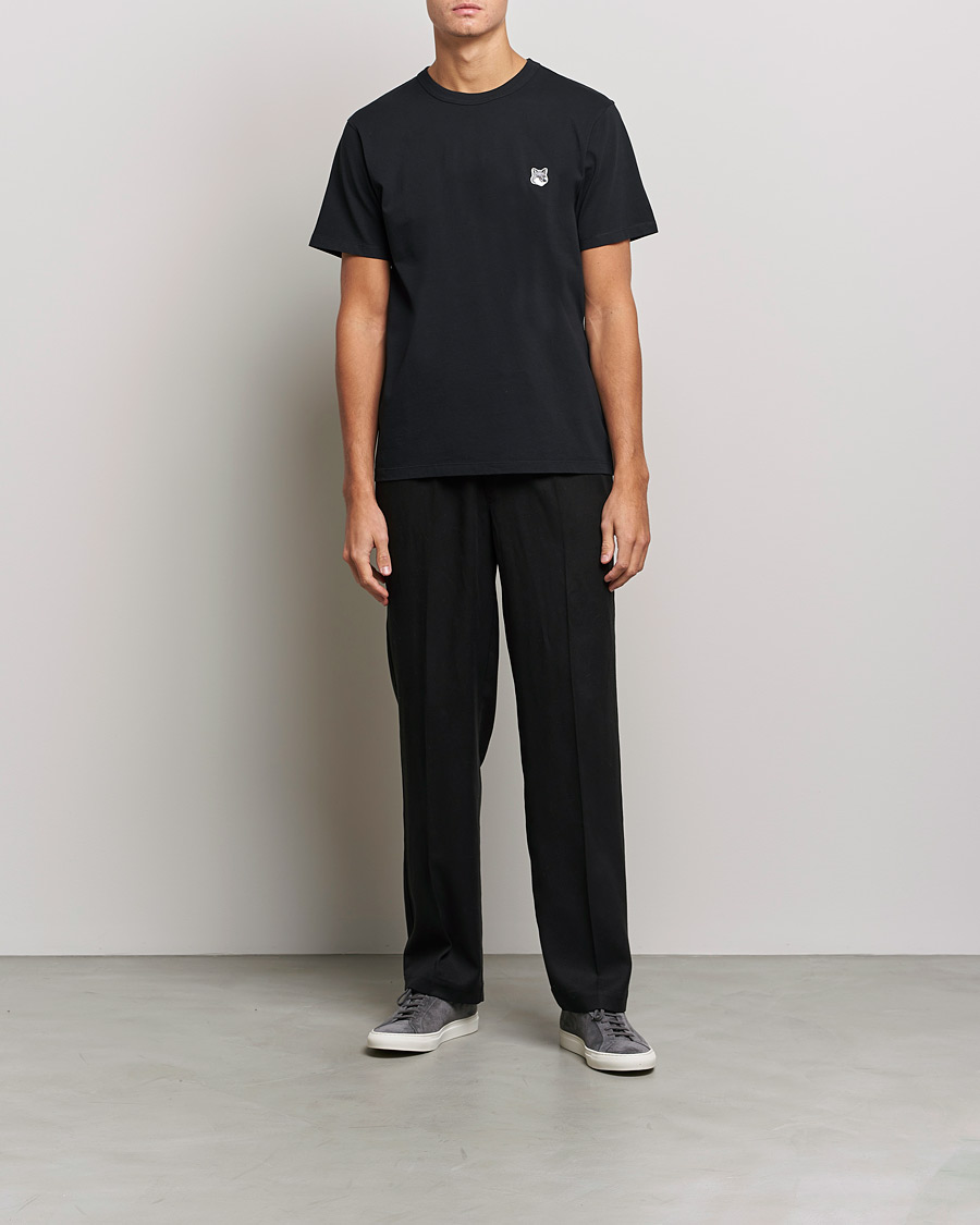 Heren | T-shirts | Maison Kitsuné | Grey Fox Head Tee Black