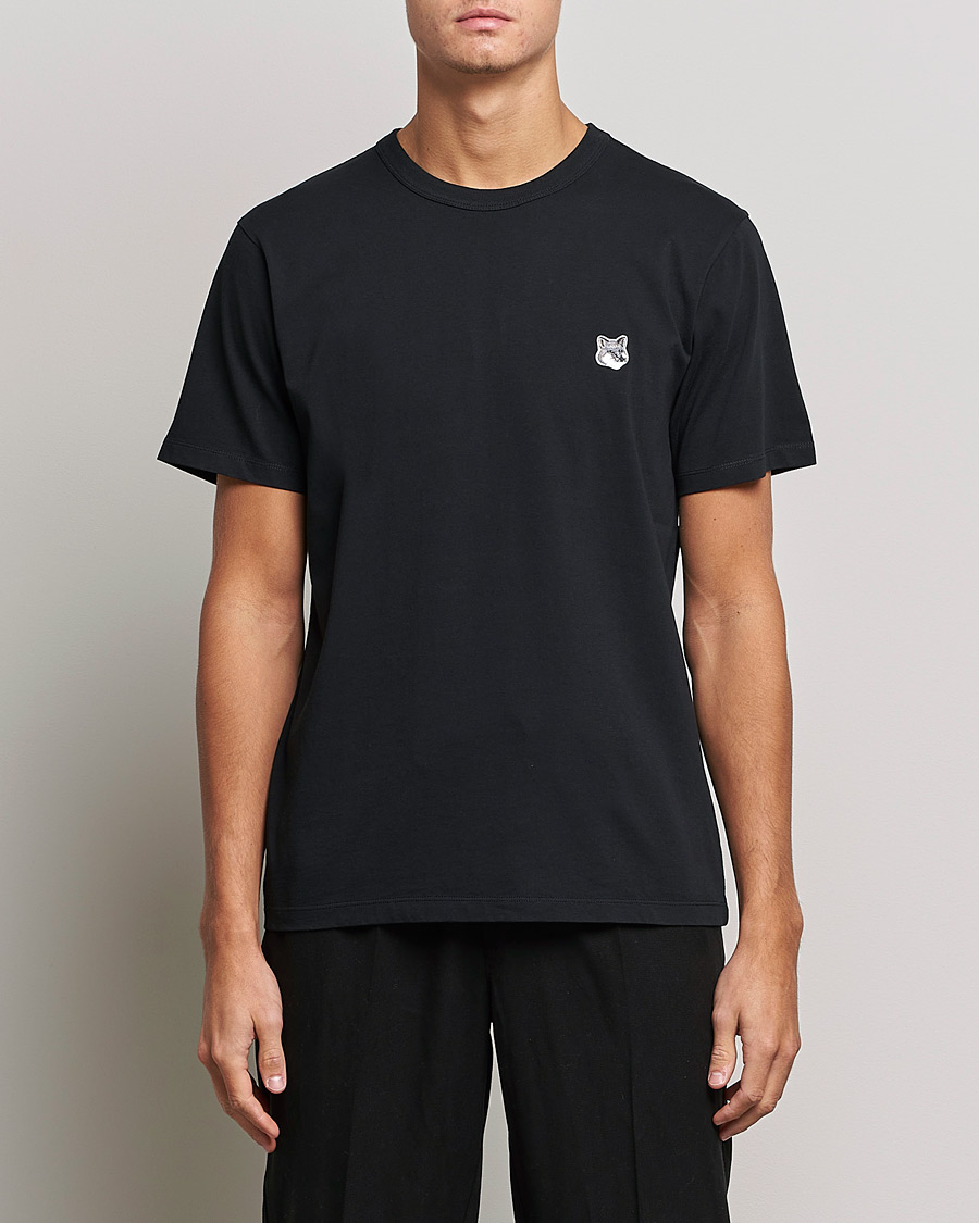 Heren | T-shirts | Maison Kitsuné | Grey Fox Head Tee Black
