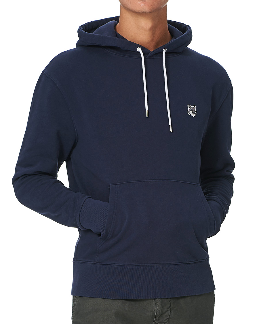 Heren | Truien | Maison Kitsuné | Grey Fox Head Hoodie Navy