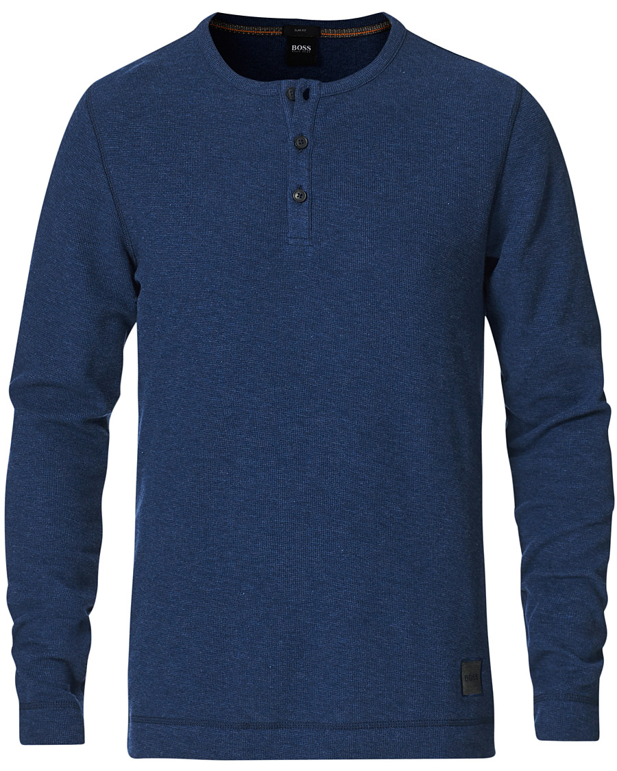Heren | Truien | BOSS ORANGE | BOSS Casual Trix Fine Waffle Heather Dark Blue