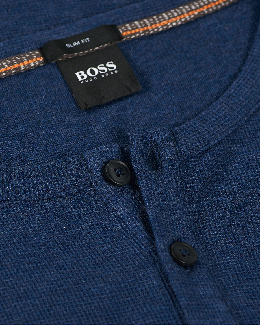 Heren | Truien | BOSS ORANGE | BOSS Casual Trix Fine Waffle Heather Dark Blue