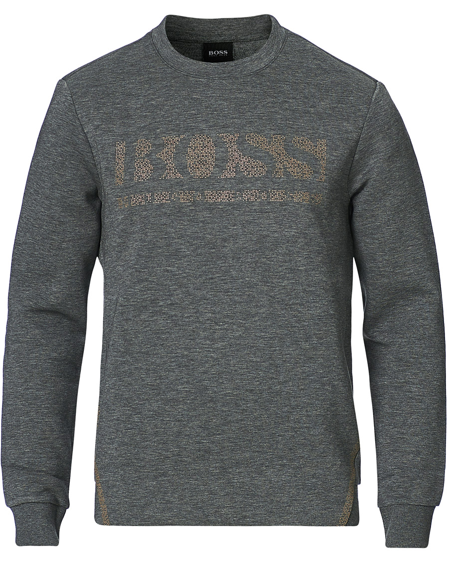 Heren | Truien | BOSS GREEN | BOSS Athleisure Salbo Iconic Crew Neck Sweatashirt Medium Grey