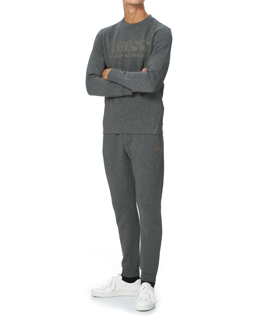 Heren | Truien | BOSS GREEN | BOSS Athleisure Salbo Iconic Crew Neck Sweatashirt Medium Grey