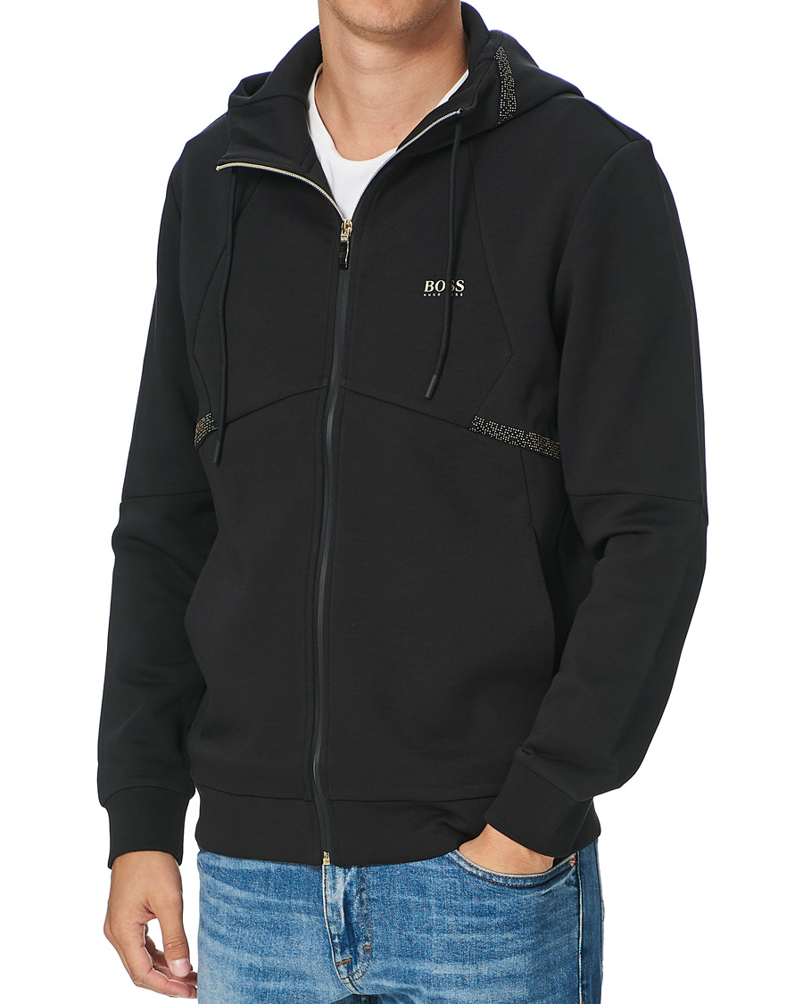 Heren | Truien | BOSS GREEN | BOSS Athleisure Saggy Full Zip Hoodie Black