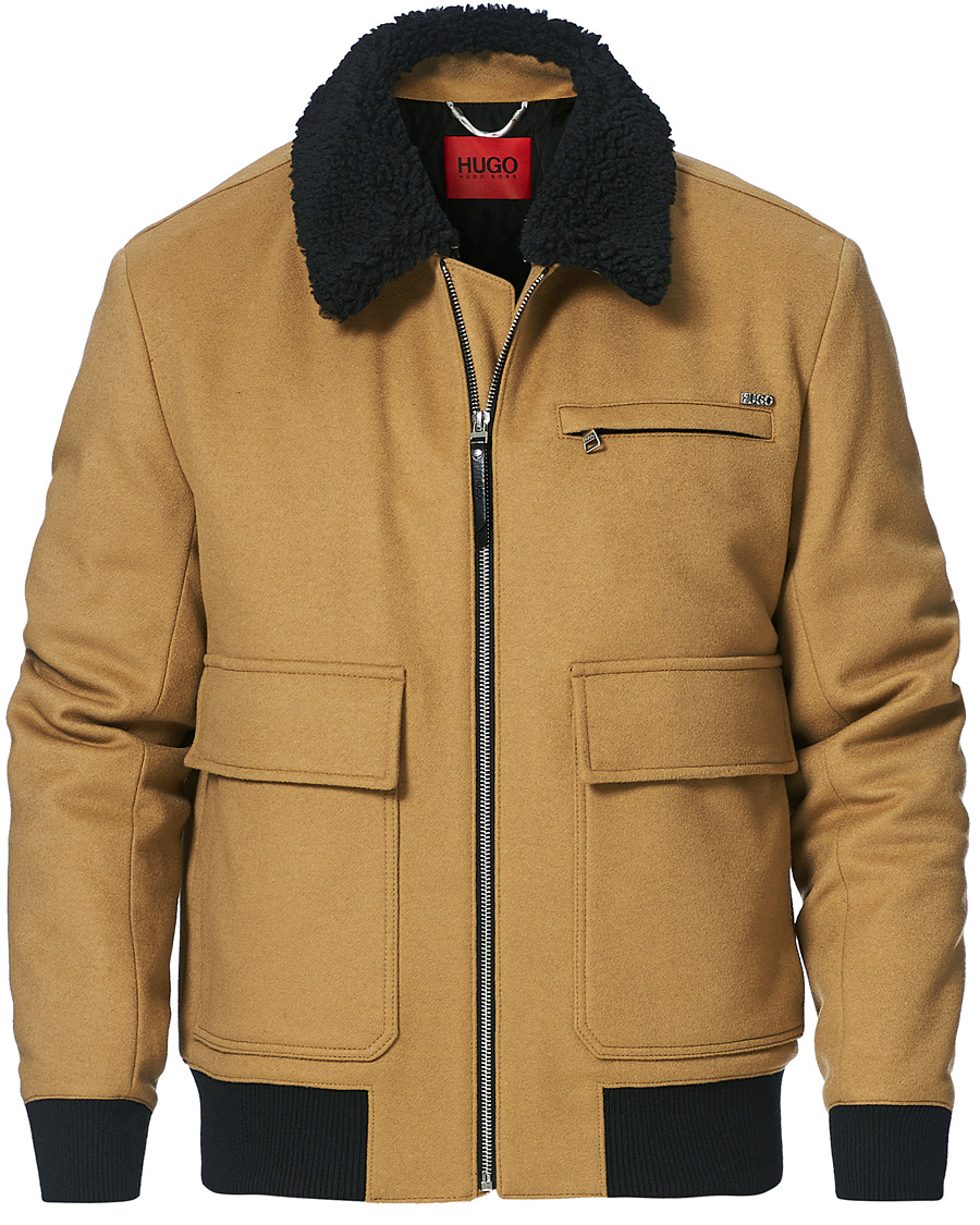 Heren | Jassen | HUGO | Bavi Shearling Jacket Medium Beige