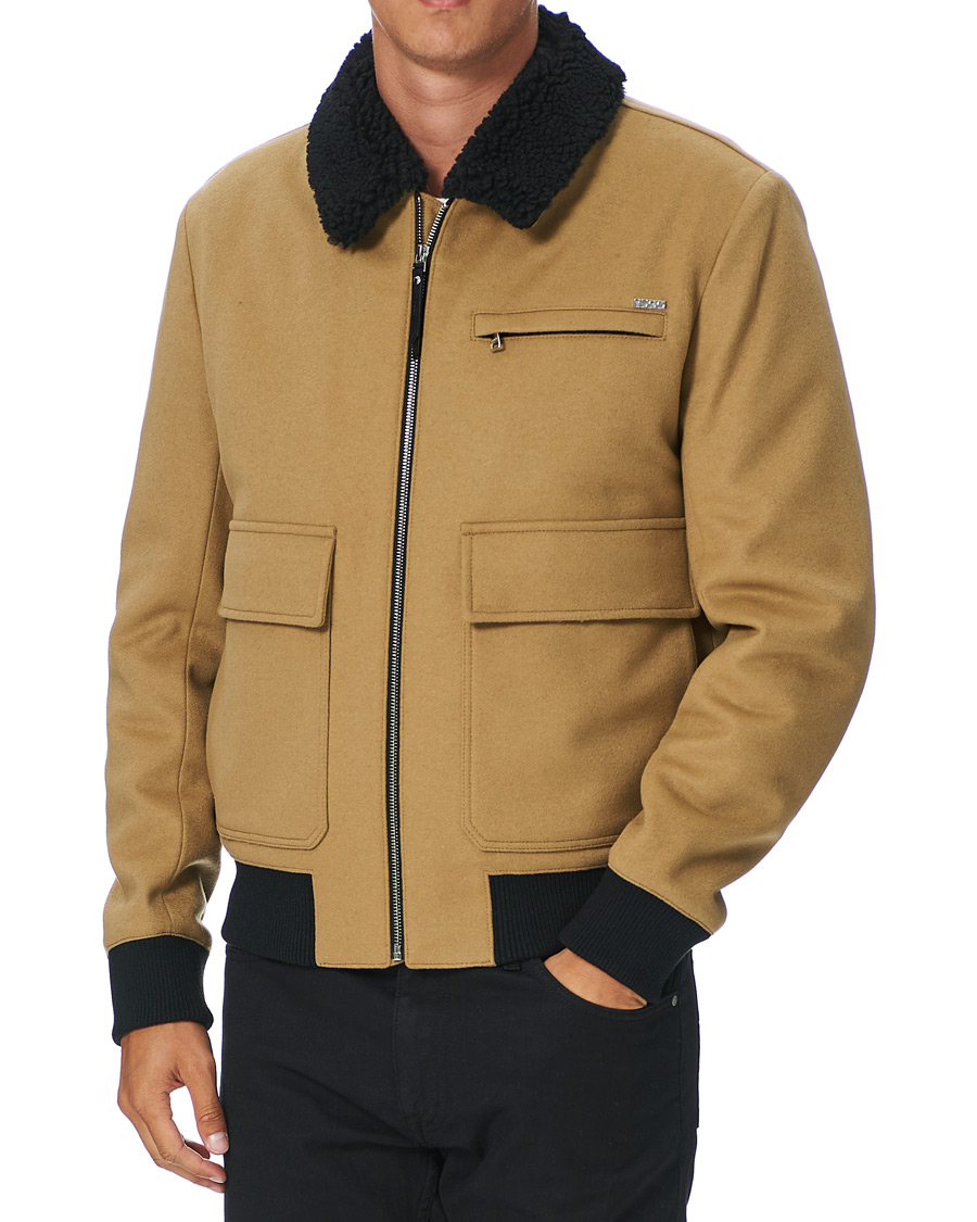 Heren | Jassen | HUGO | Bavi Shearling Jacket Medium Beige