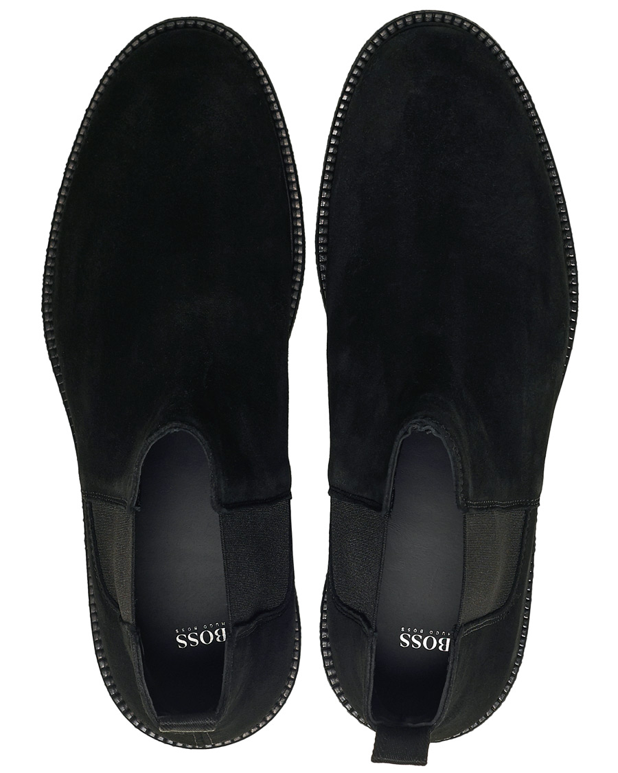 Heren | BOSS Tunley Suede Chelsea Boots Black | BOSS BLACK | BOSS Tunley Suede Chelsea Boots Black