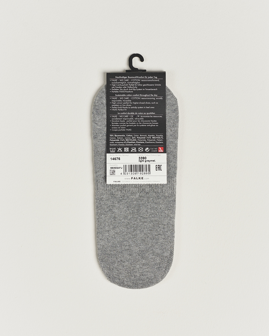 Heren | Enkelsokken | Falke | Casual High Cut Sneaker Socks Light Grey Melange