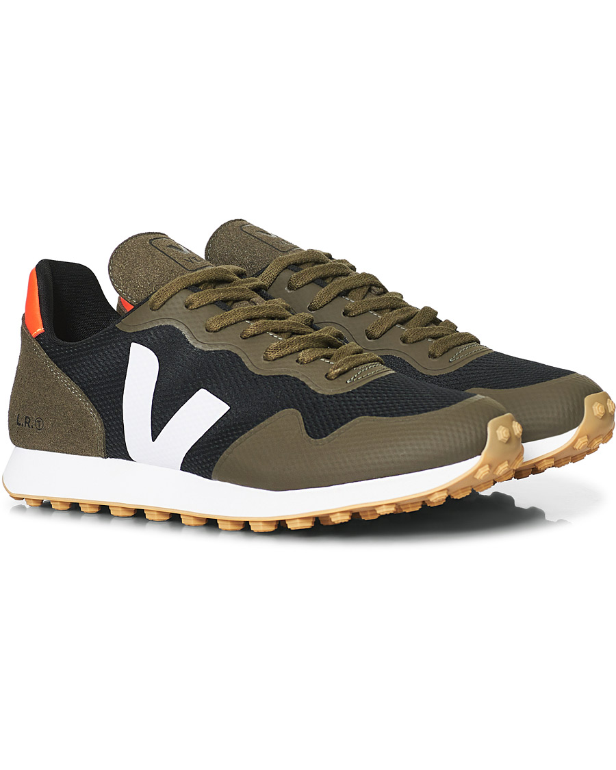 Heren | Veja SDU Vegan Running Sneaker Black/White/Khaki | Veja | SDU Vegan Running Sneaker Black/White/Khaki