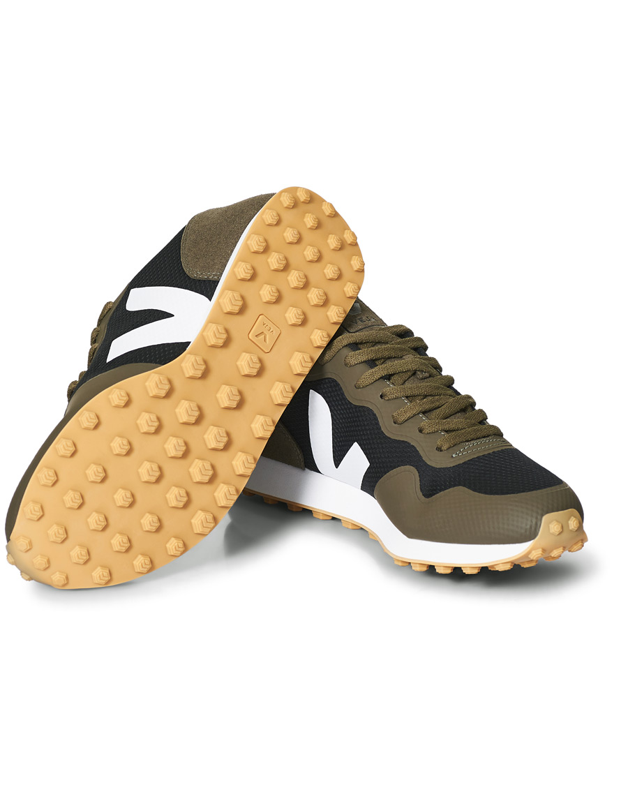 Heren | Veja SDU Vegan Running Sneaker Black/White/Khaki | Veja | SDU Vegan Running Sneaker Black/White/Khaki