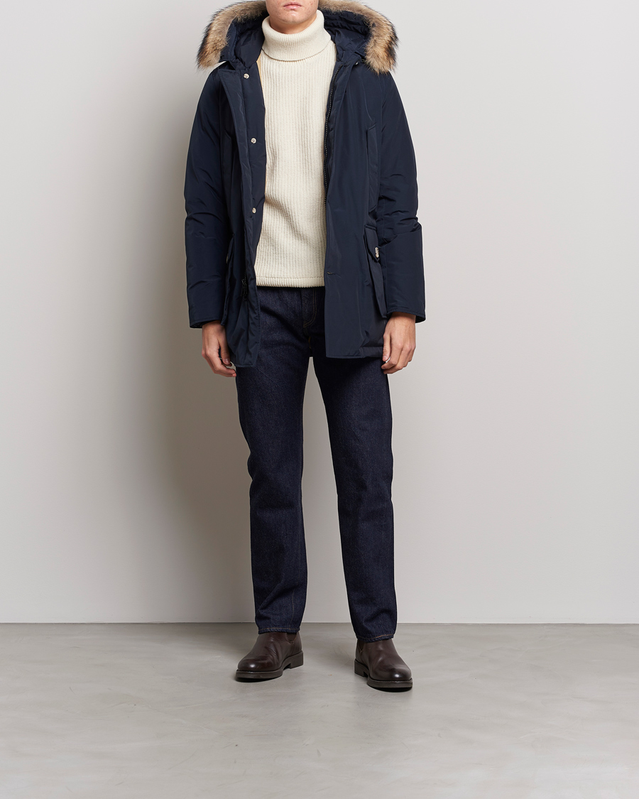 Heren | Jassen | Woolrich | Arctic Parka DF Melton Blue