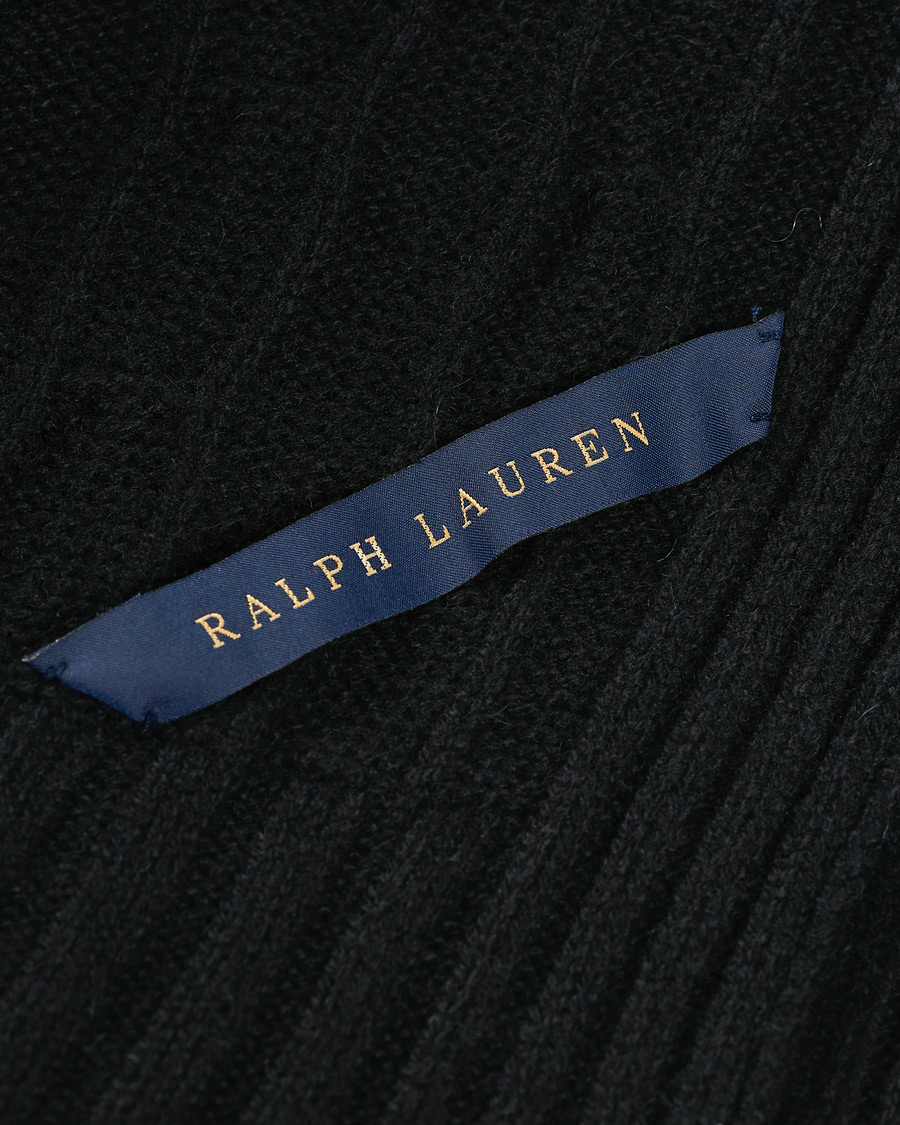 Heren | Loungewear | Ralph Lauren Home | Cable Knitted Cashmere Throw Midnight Black