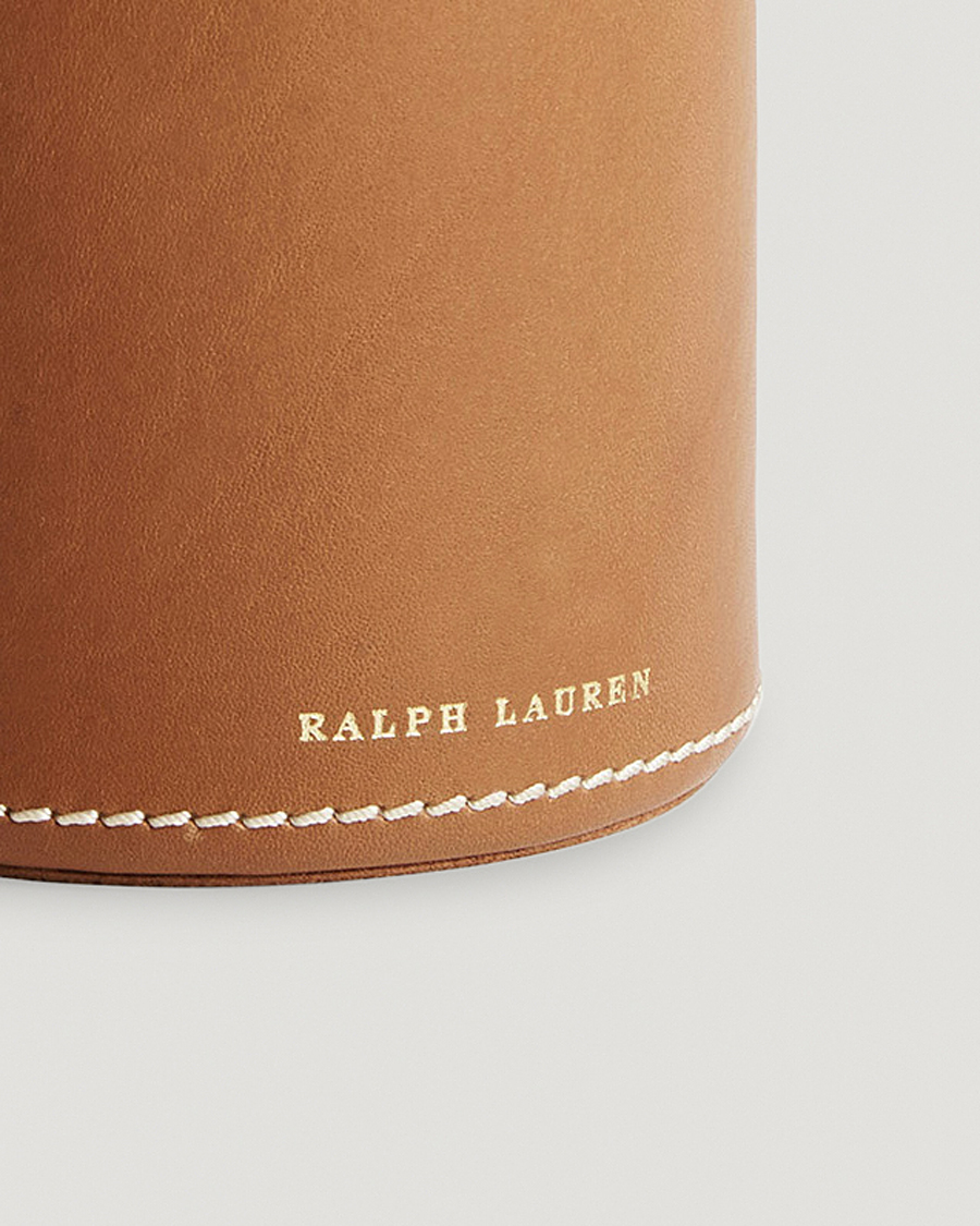 Heren |  | Ralph Lauren Home | Brennan Leather Pencil Cup Saddle Brown