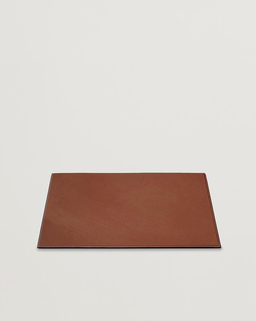 Heren | Thuis | Ralph Lauren Home | Brennan Small Leather Desk Blotter Saddle Brown