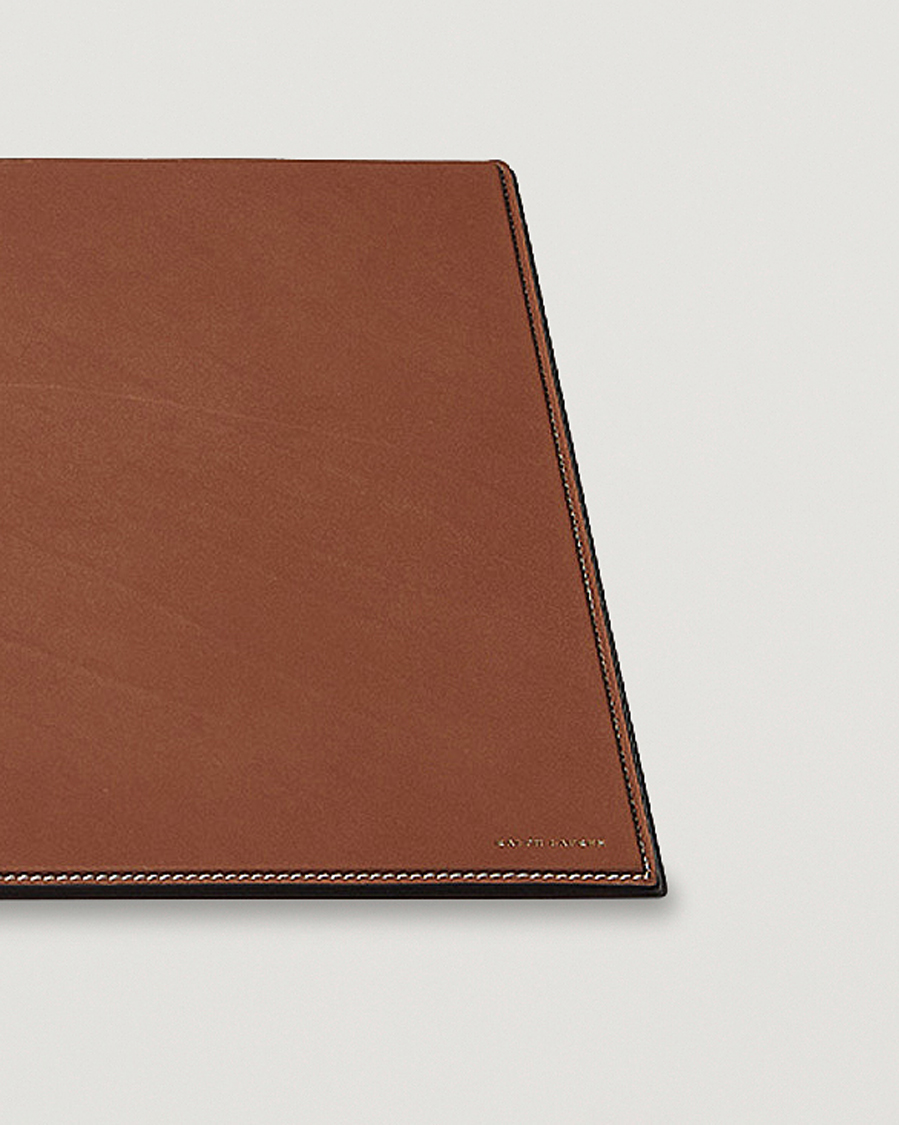 Men |  | Ralph Lauren Home | Brennan Small Leather Desk Blotter Saddle Brown