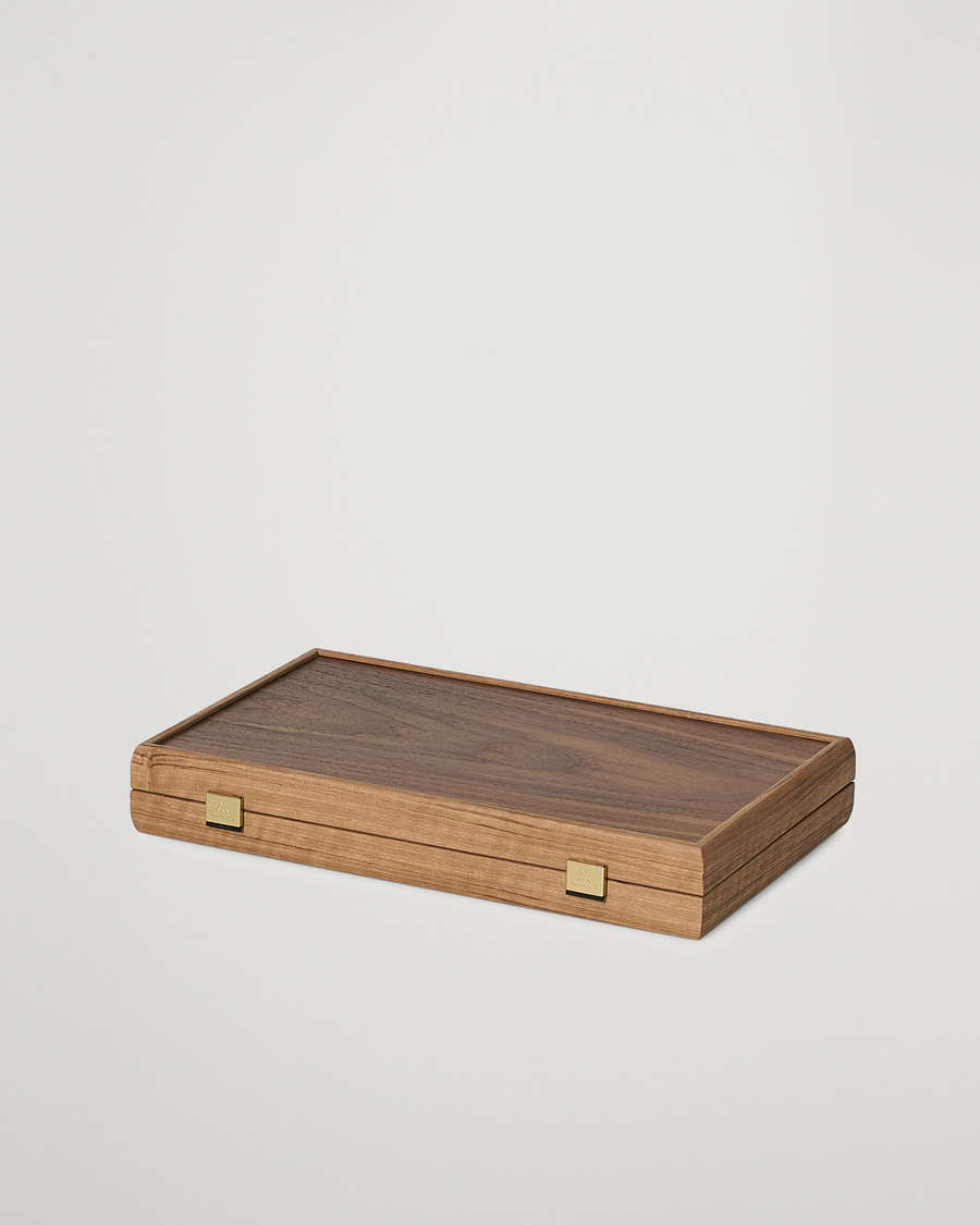 Heren | Lifestyle | Manopoulos | American Walnut Backgammon With Side Racks