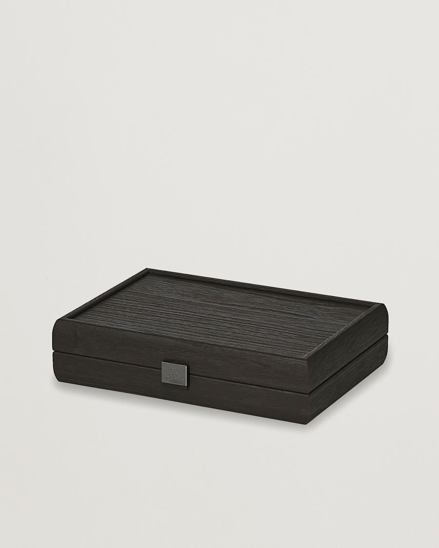 Heren | Loungewear | Manopoulos | Wooden Card Case Black