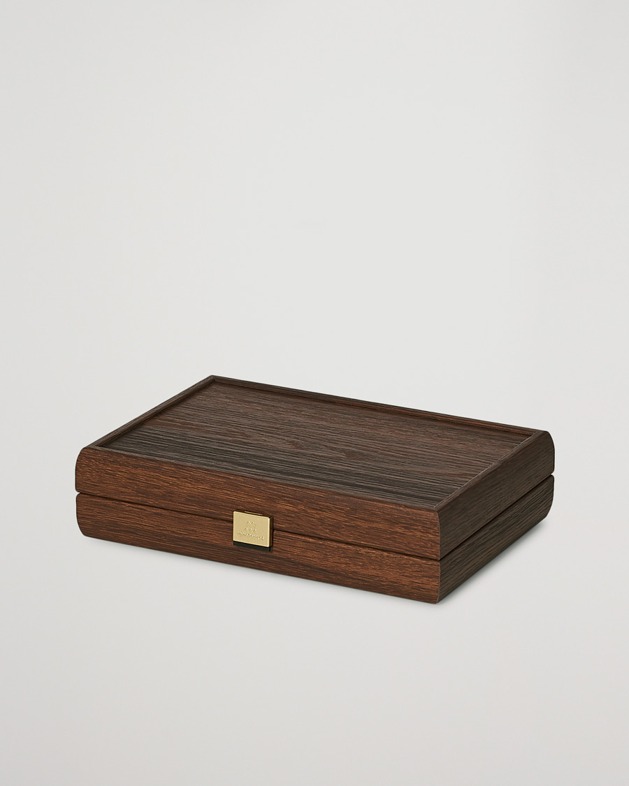 Heren |  | Manopoulos | Wooden Card Case Dark Brown