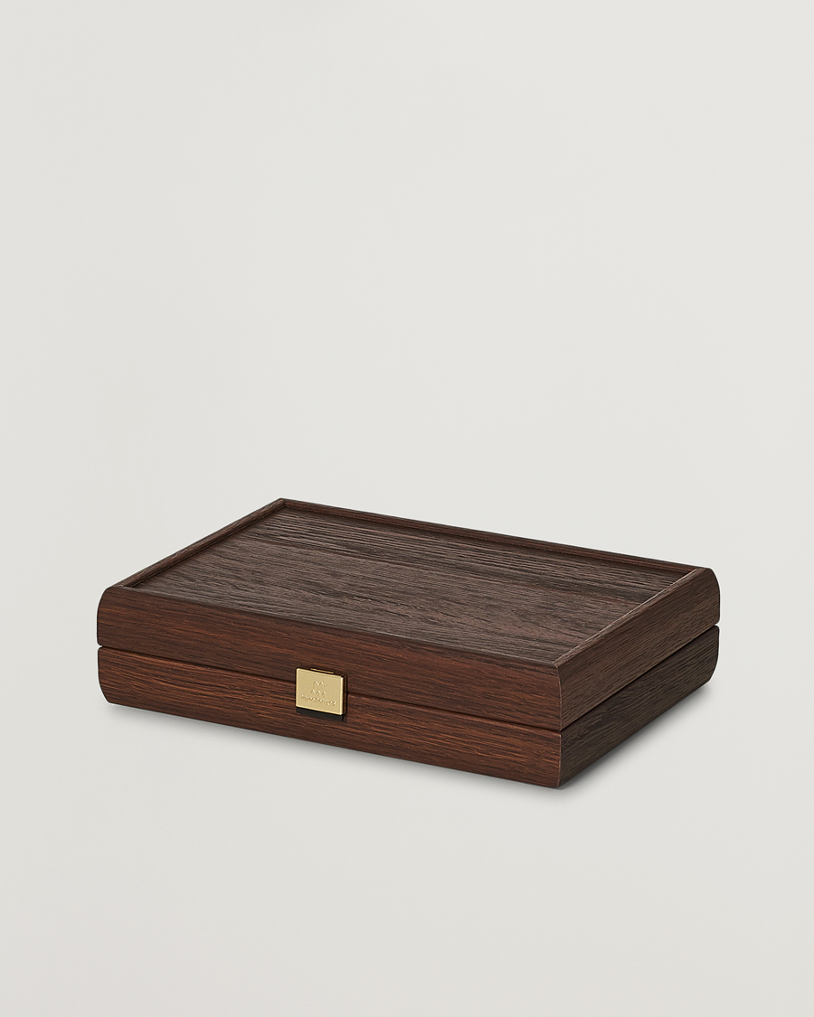 Heren | Lifestyle | Manopoulos | Wooden Domino Case Dark Brown