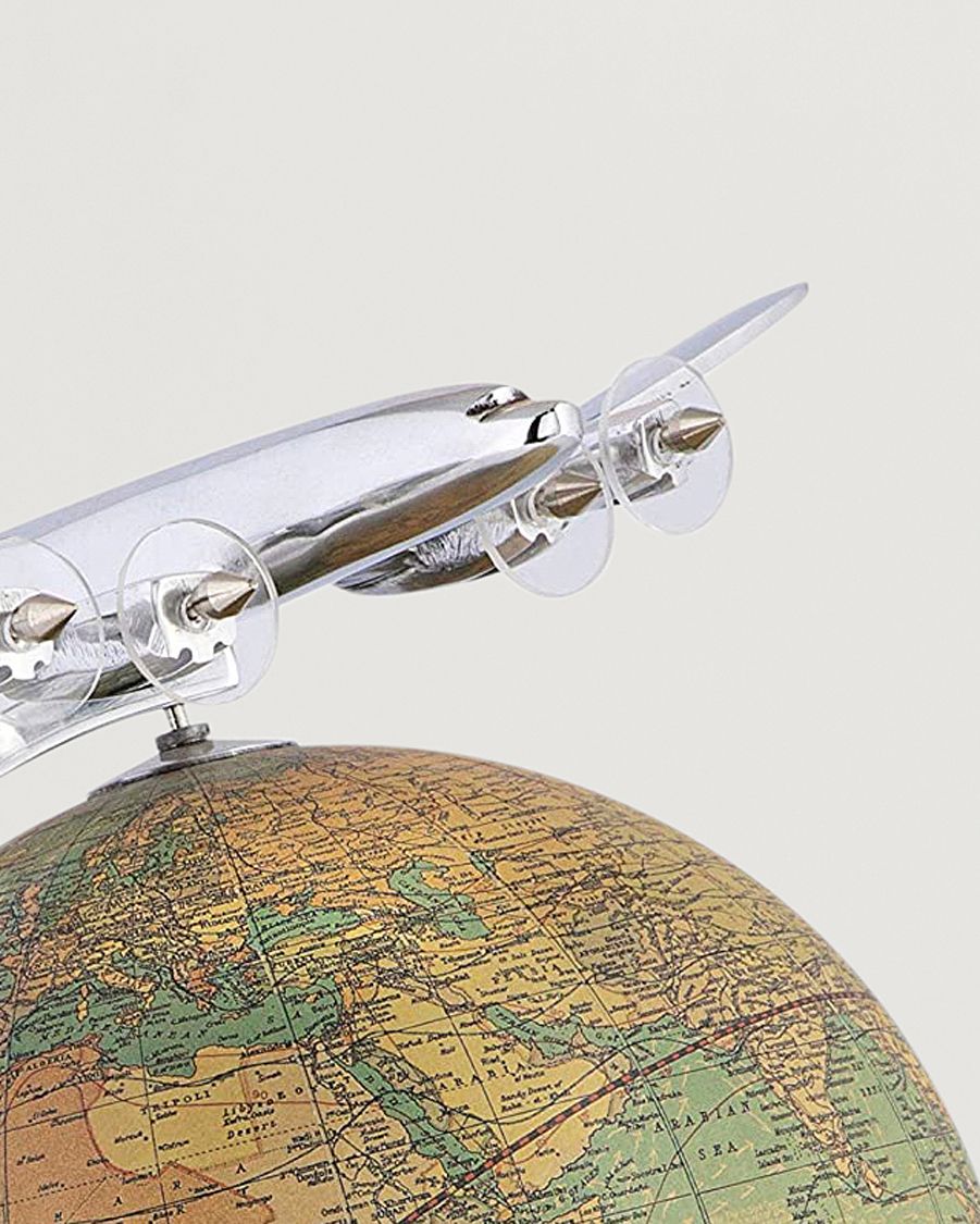 Heren | Decoratie | Authentic Models | On Top Of The World Globe and Plane Silver