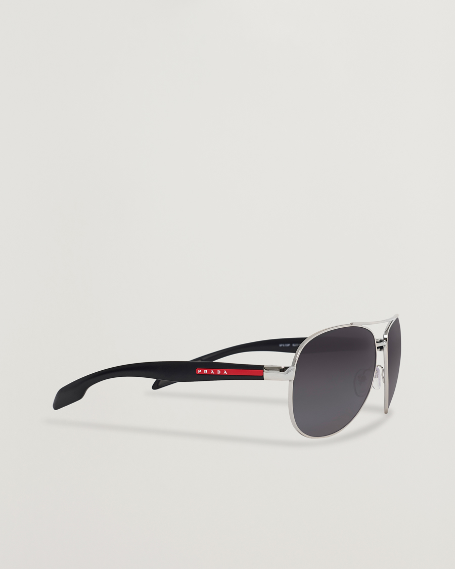 Heren | Prada Linea Rossa 0PS 53PS Polarized Sunglasses Silver | Prada Linea Rossa | 0PS 53PS Polarized Sunglasses Silver