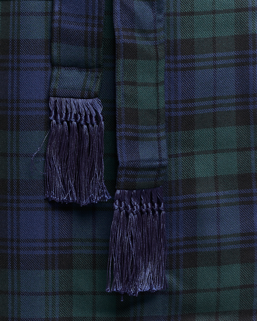 Heren | Pyjama's en gewaden | Derek Rose | Wool Tartan Dressing Gown Blackwatch