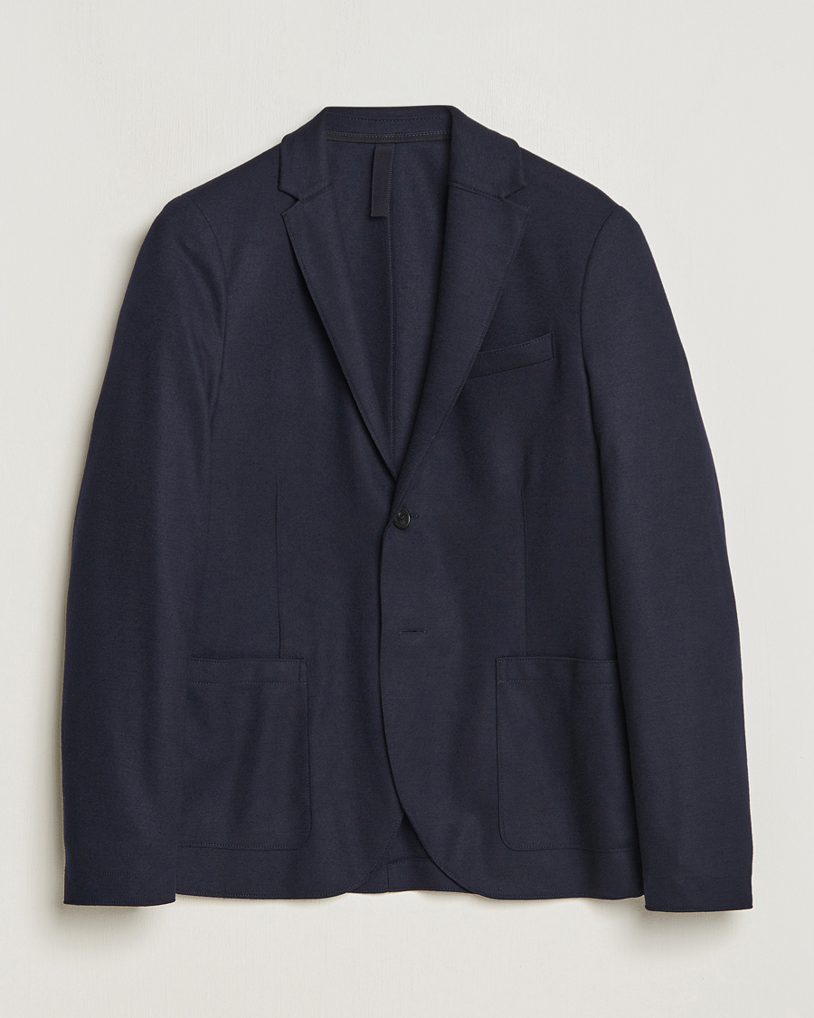 Heren | Blazers | Harris Wharf London | Two Button Vented Superfine Merino Blazer Navy