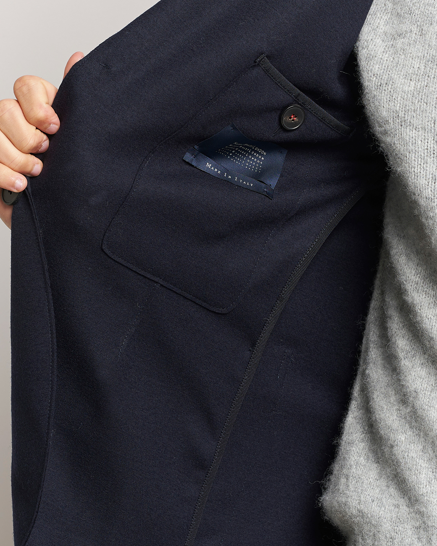 Heren | Blazers | Harris Wharf London | Two Button Vented Superfine Merino Blazer Navy