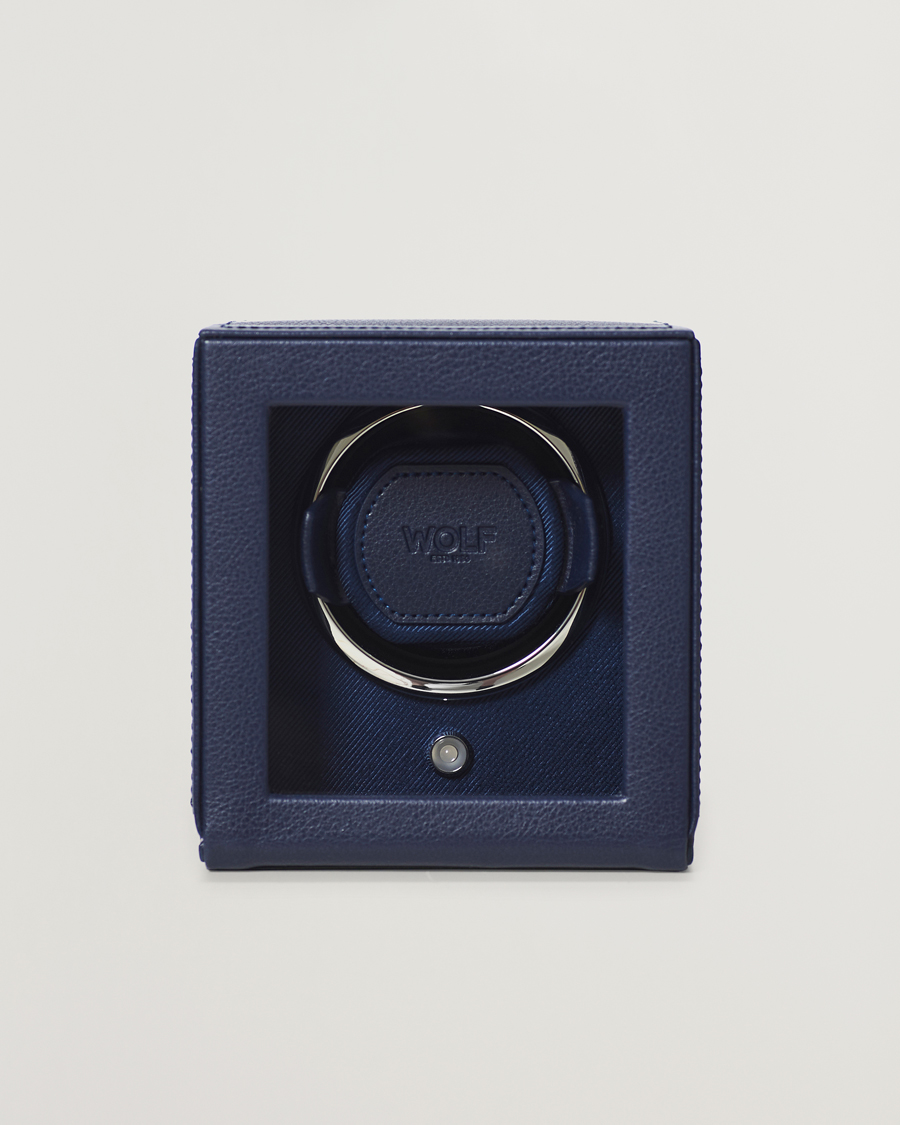 Heren | Horloge & juwelendozen | WOLF | WOLFCub Single Watch Winder With CoverNavy