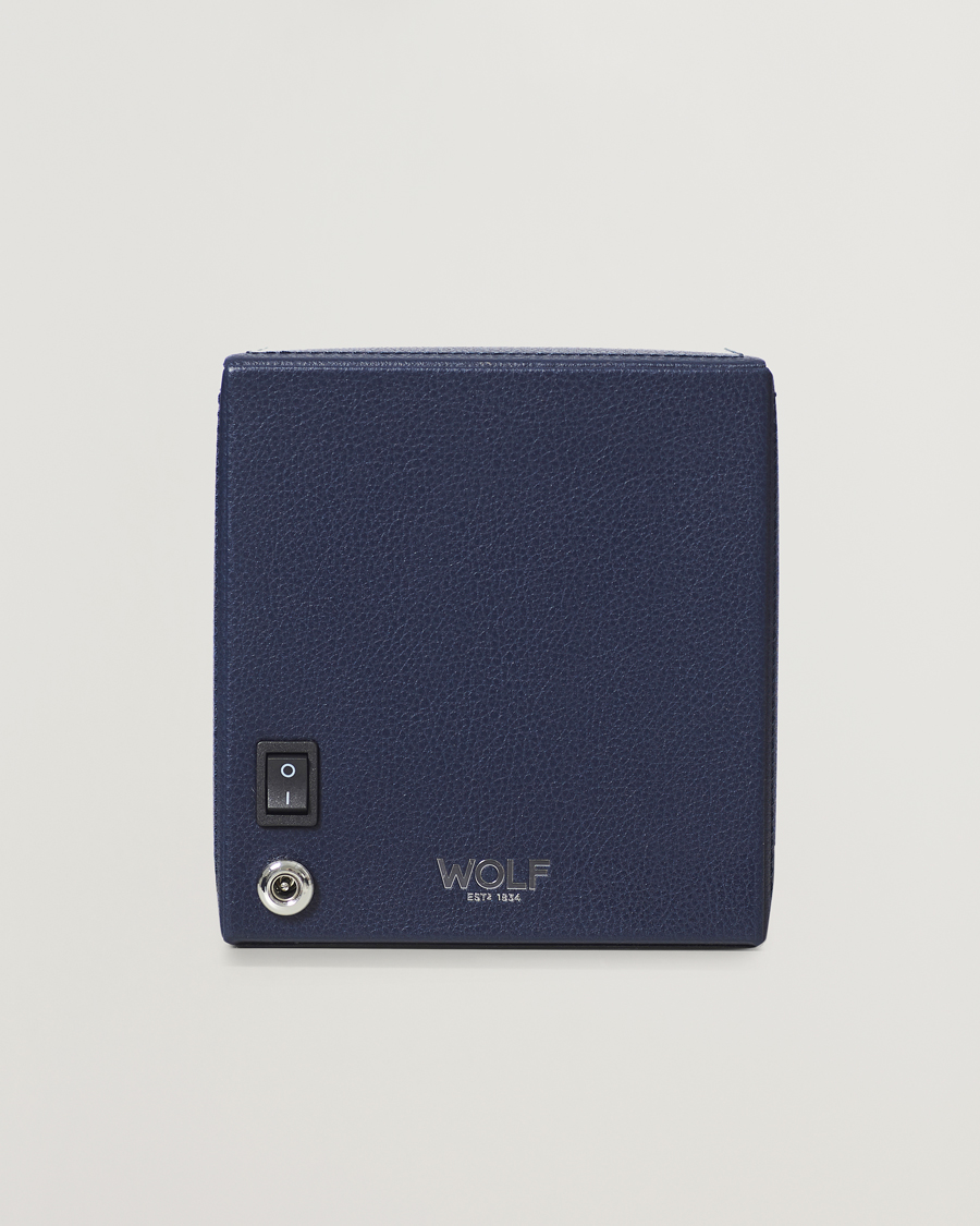 Heren | Horloge & juwelendozen | WOLF | WOLFCub Single Watch Winder With CoverNavy