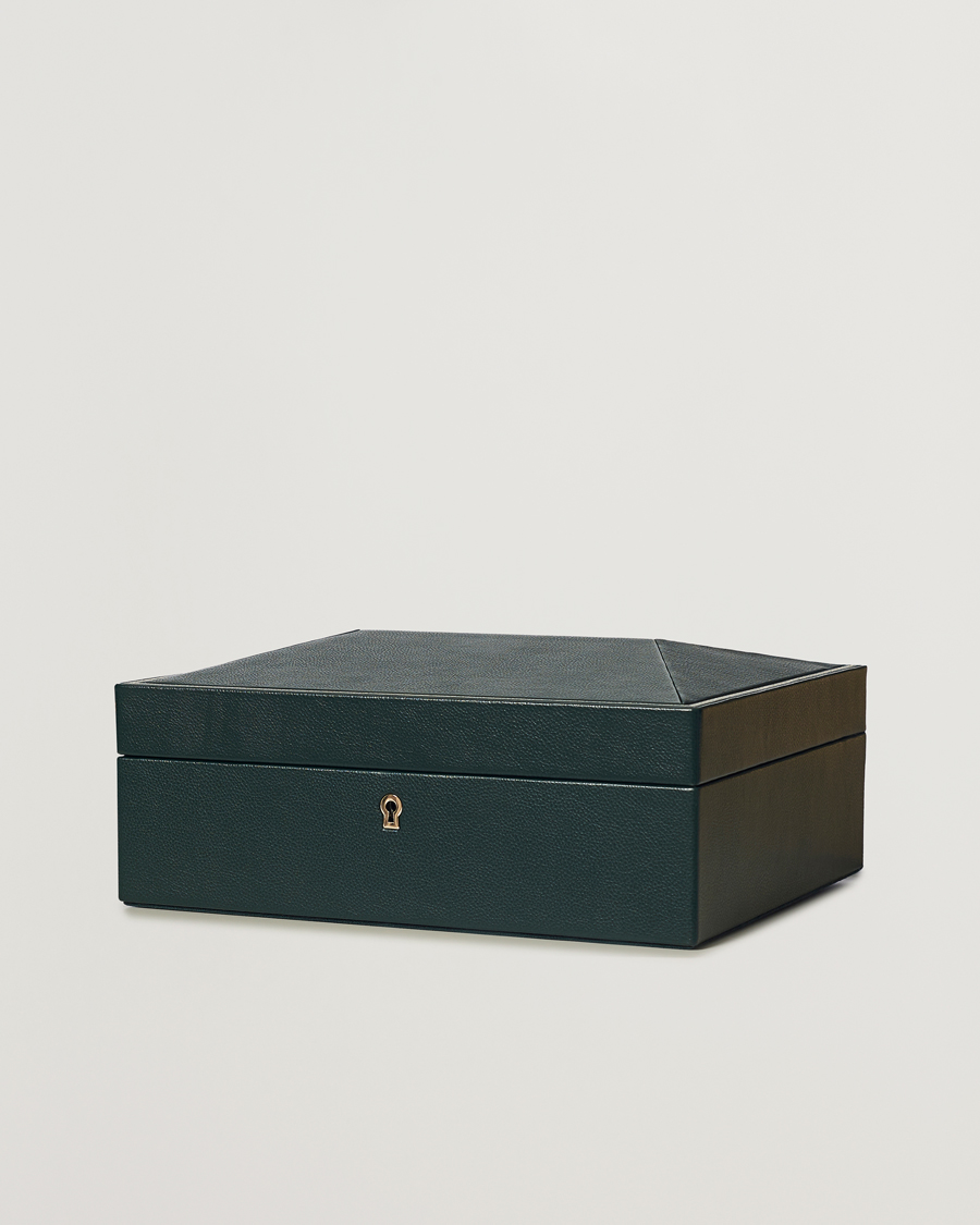 Heren |  | WOLF | British Racing Green 8 Piece Watch Box