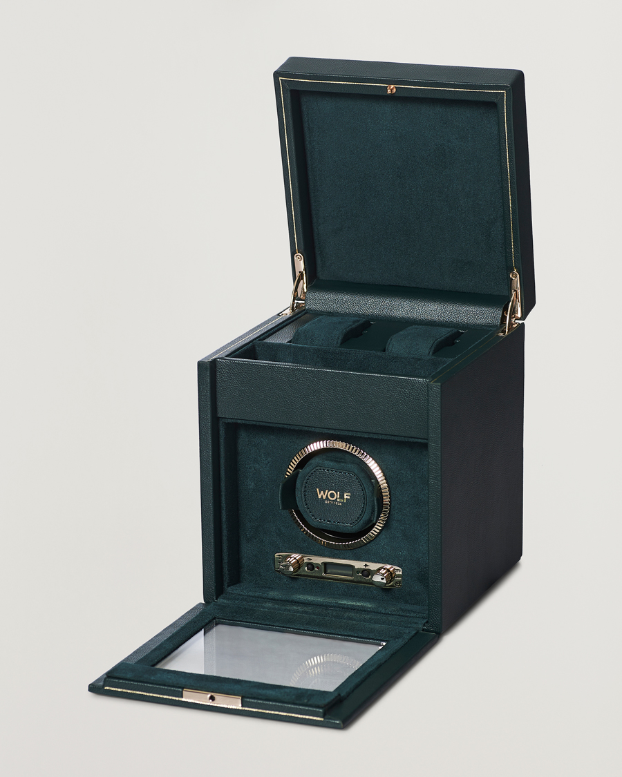 Heren |  | WOLF | British Racing Green Single Watch Winder